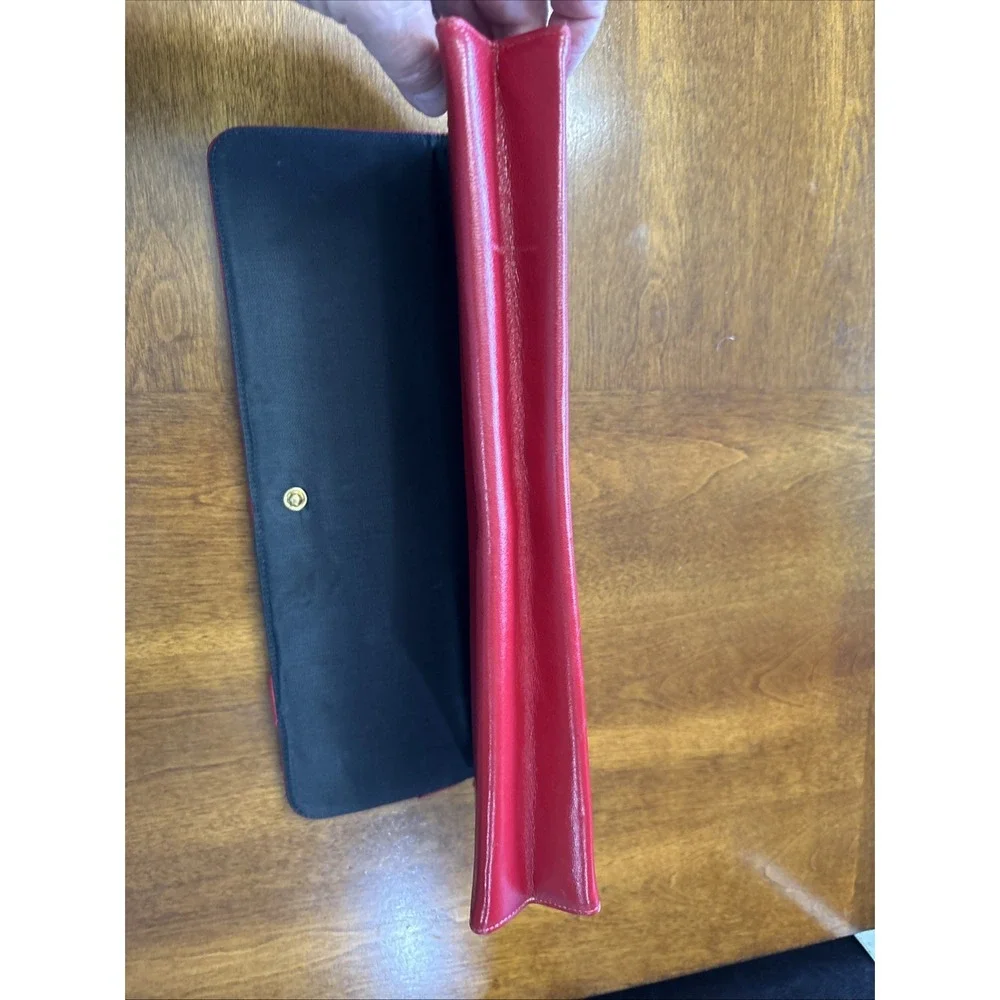 Vintage Red Leather Clutch Purse‎